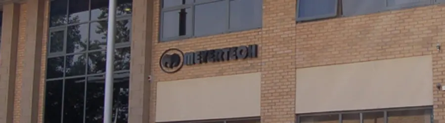Meyertech's offices with the Meyertech sign on the building